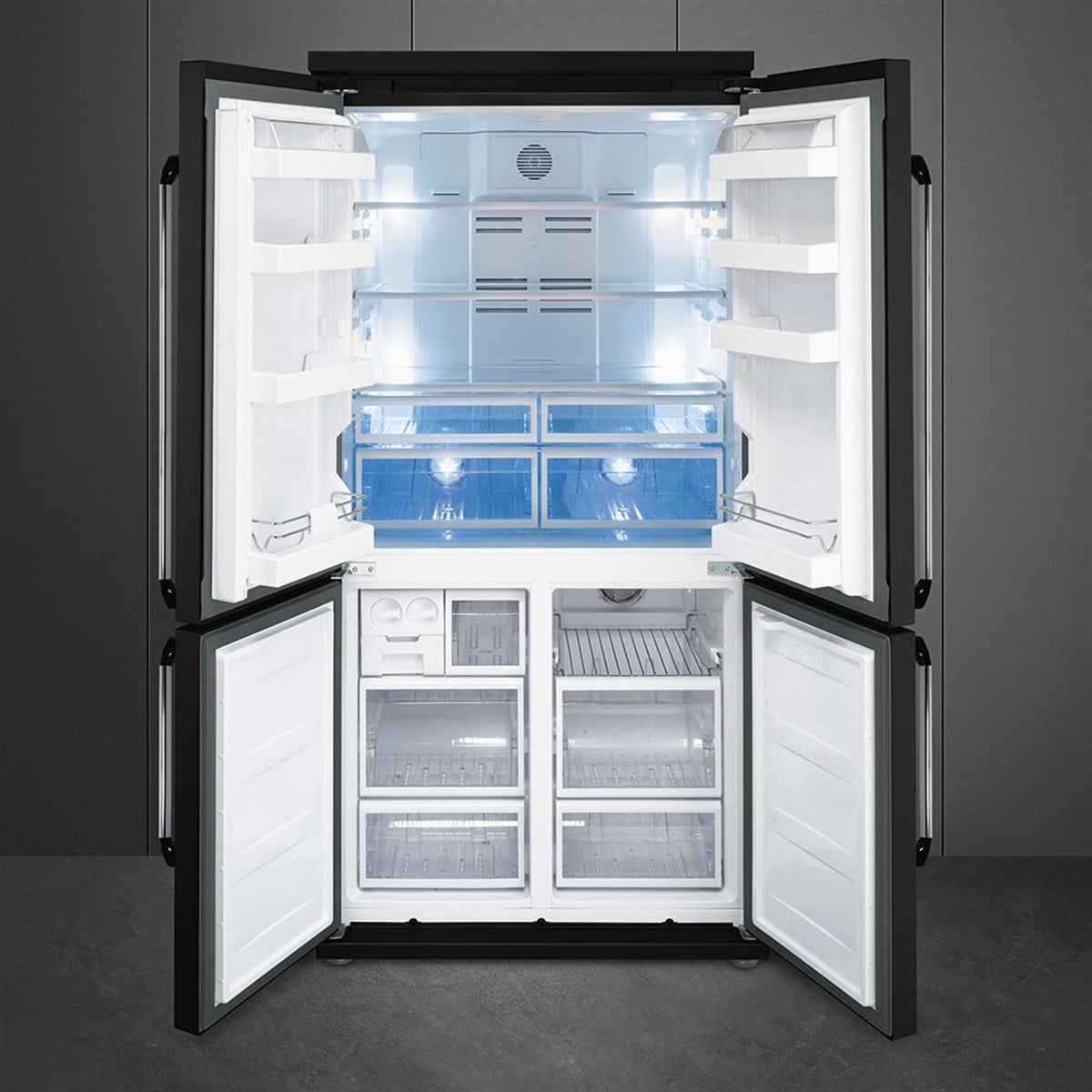 SMEG FQ960P VICTORIA KREM / GÜMÜŞ ESTETİK BUZDOLABI