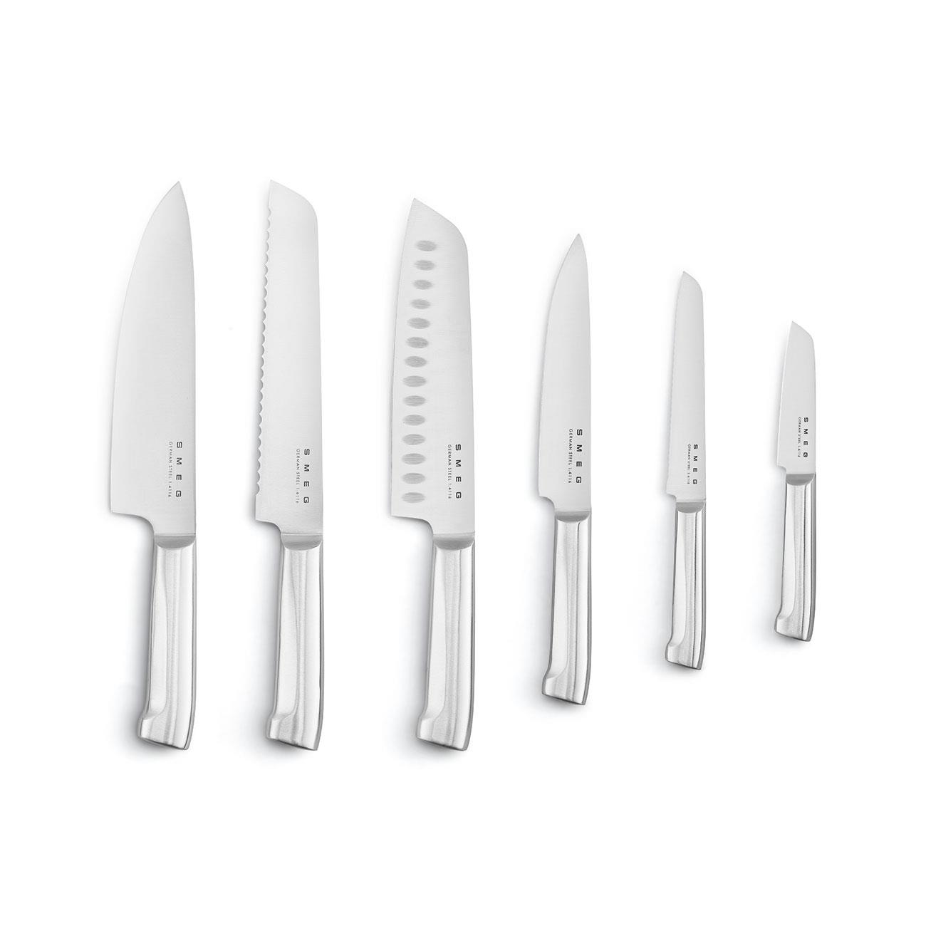 Smeg KBSF02PB Mavi Bıçak Standlı Bıçak Seti (6 Bıçak)
