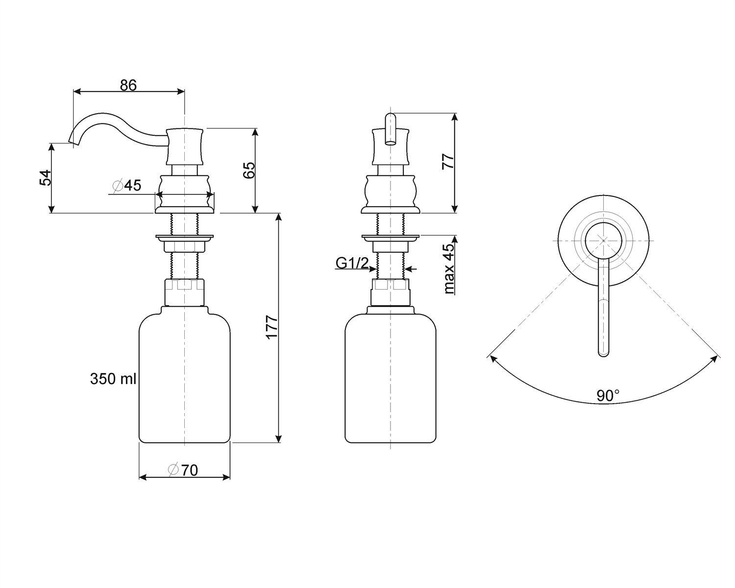 SMEG KITDSCOT2 PİRİNÇ SIVI SABUNLUK