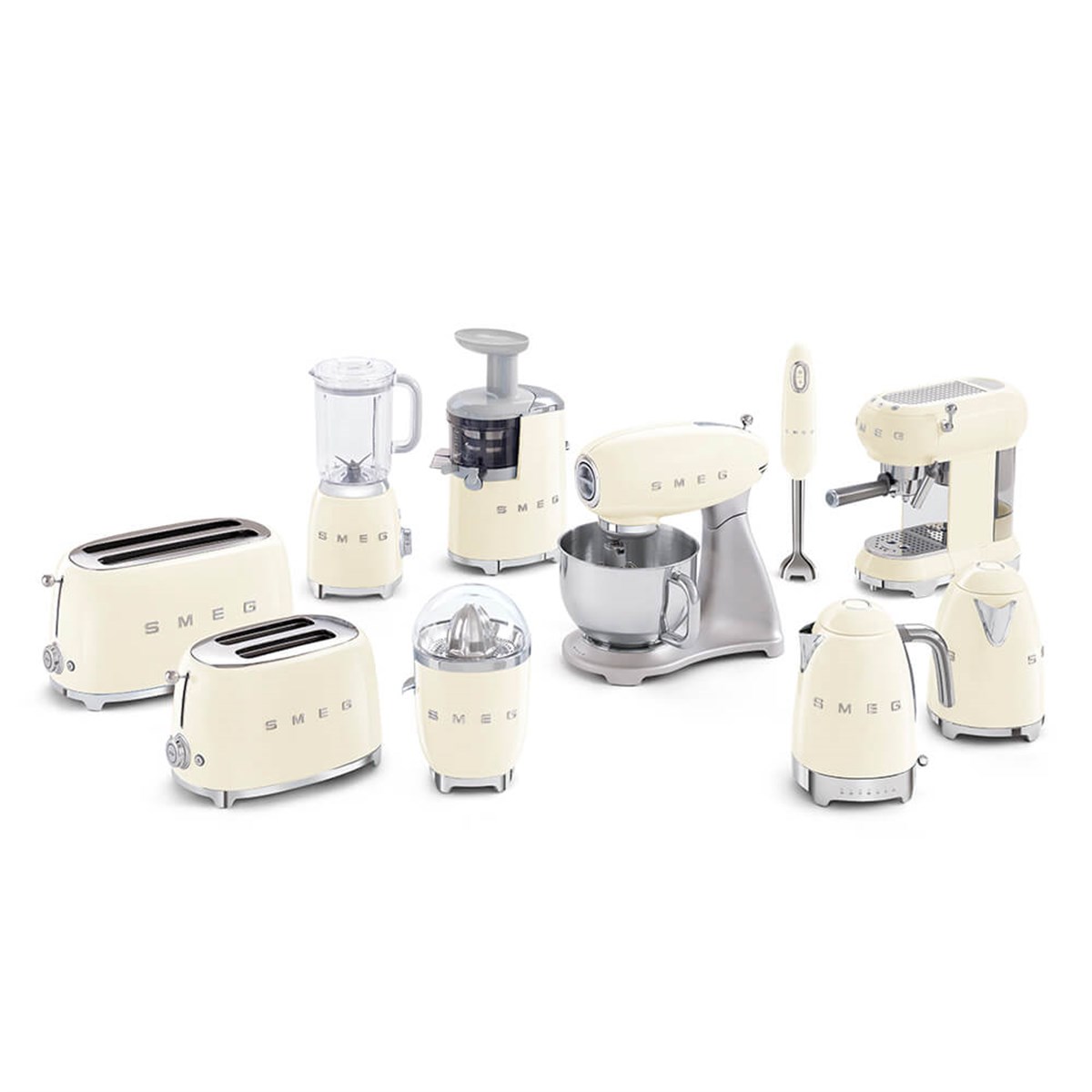 SMEG KREM ESPESSO KAHVE MAKİNESİ ECF01CREU