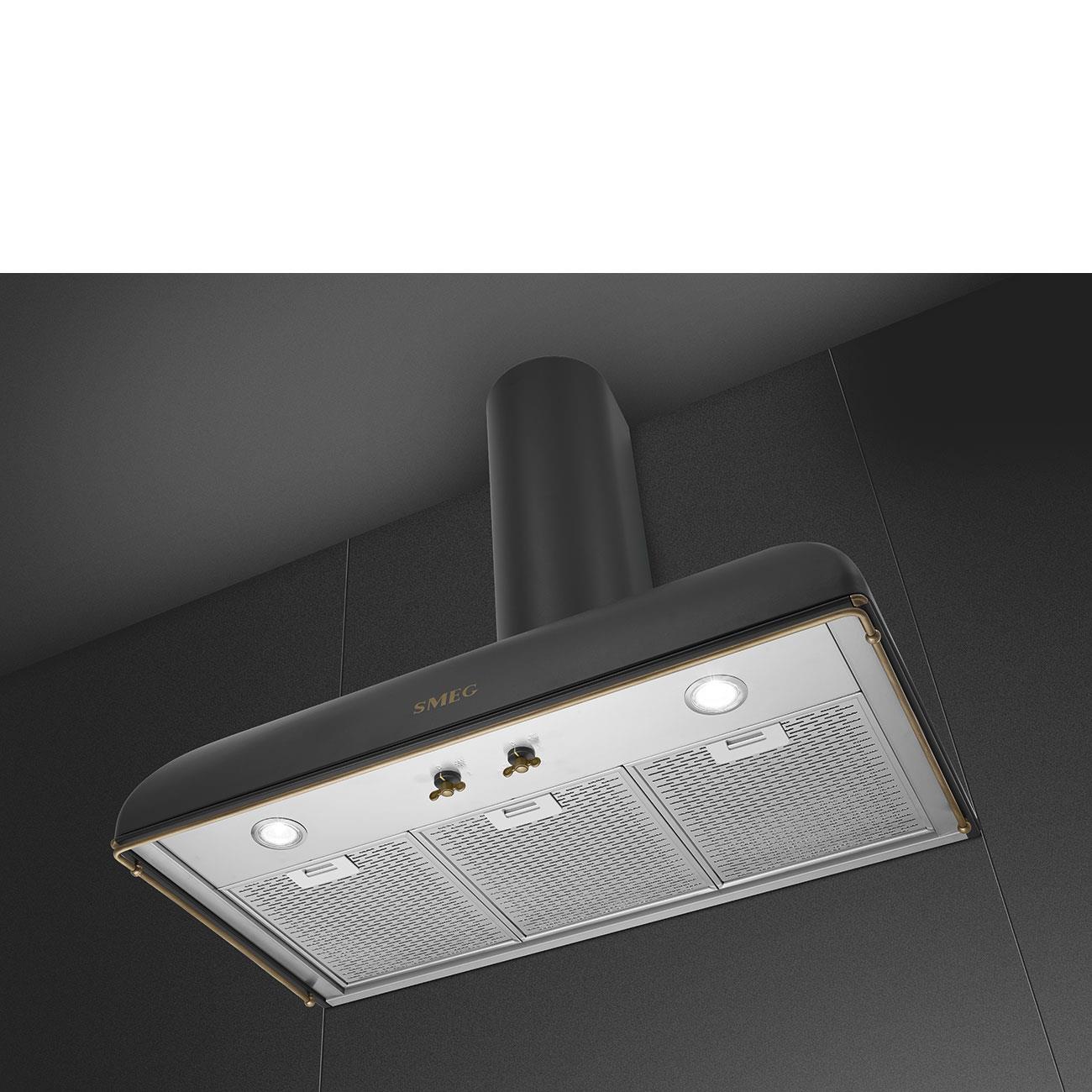 SMEG KS89AOE COLONİAL 90CM  ANTRASİT DUVAR DAVLUMBAZI