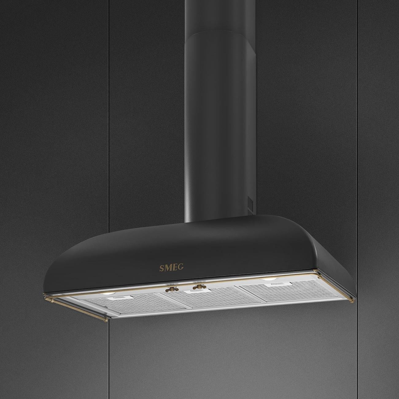 SMEG KS89AOE COLONİAL 90CM  ANTRASİT DUVAR DAVLUMBAZI