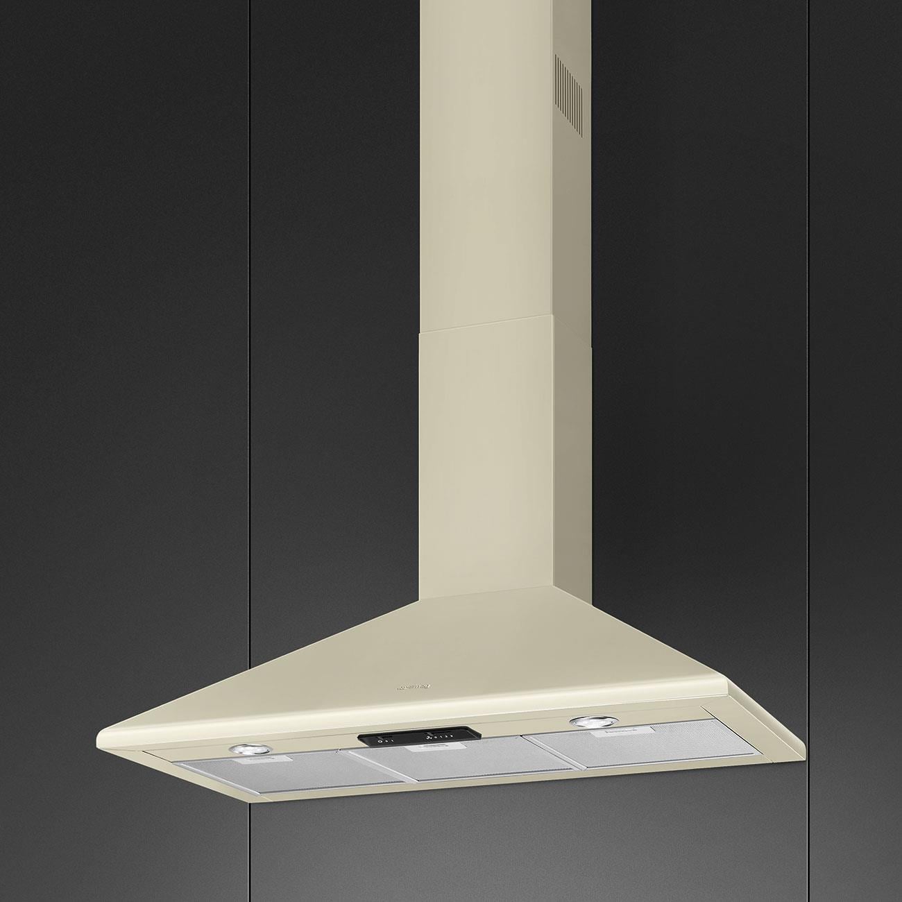 SMEG KSED95PE COLONİAL 90CM KREM DUVAR DAVLUMBAZI
