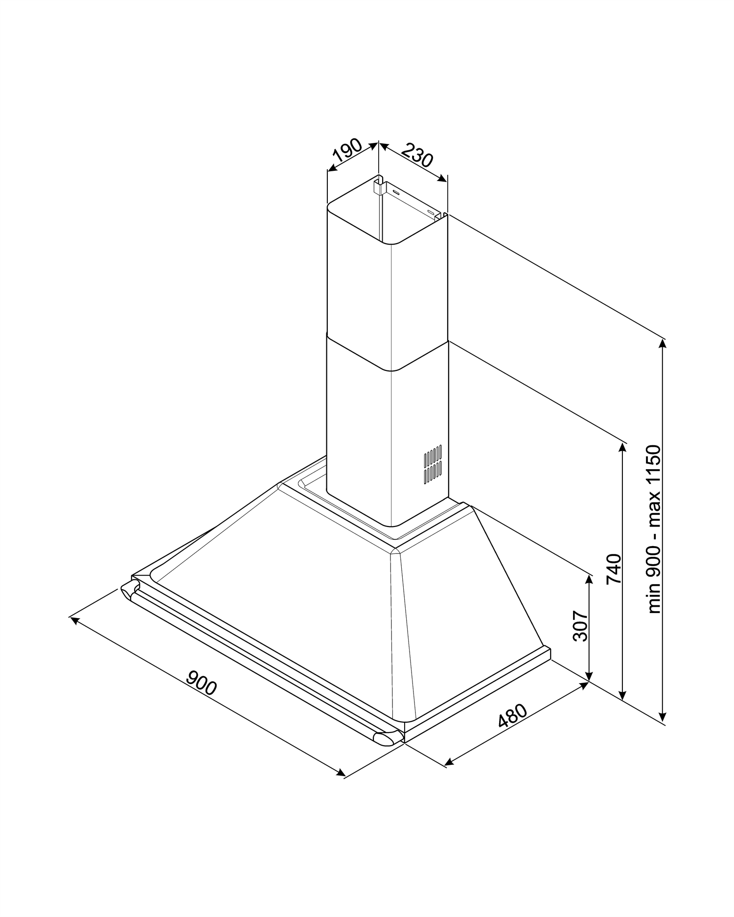 SMEG KTR90XE VİCTORİA ÇELİK DUVAR DAVLUMBAZ