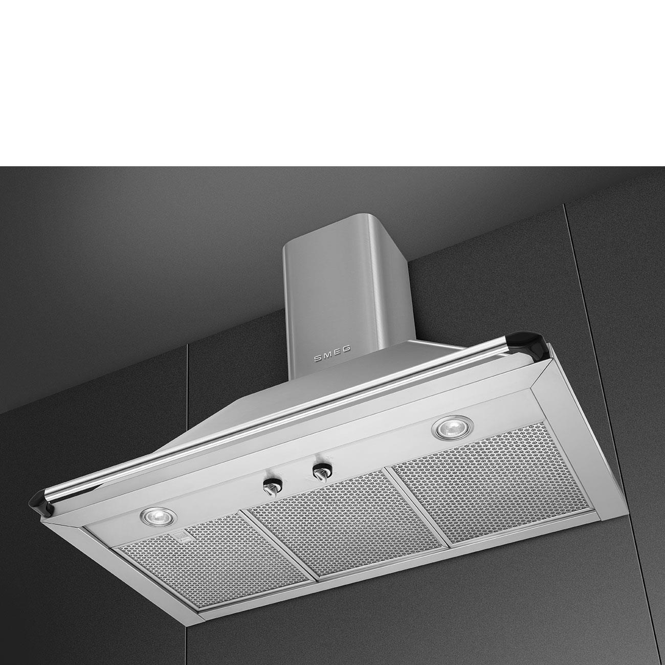 SMEG KTR90XE VİCTORİA ÇELİK DUVAR DAVLUMBAZ