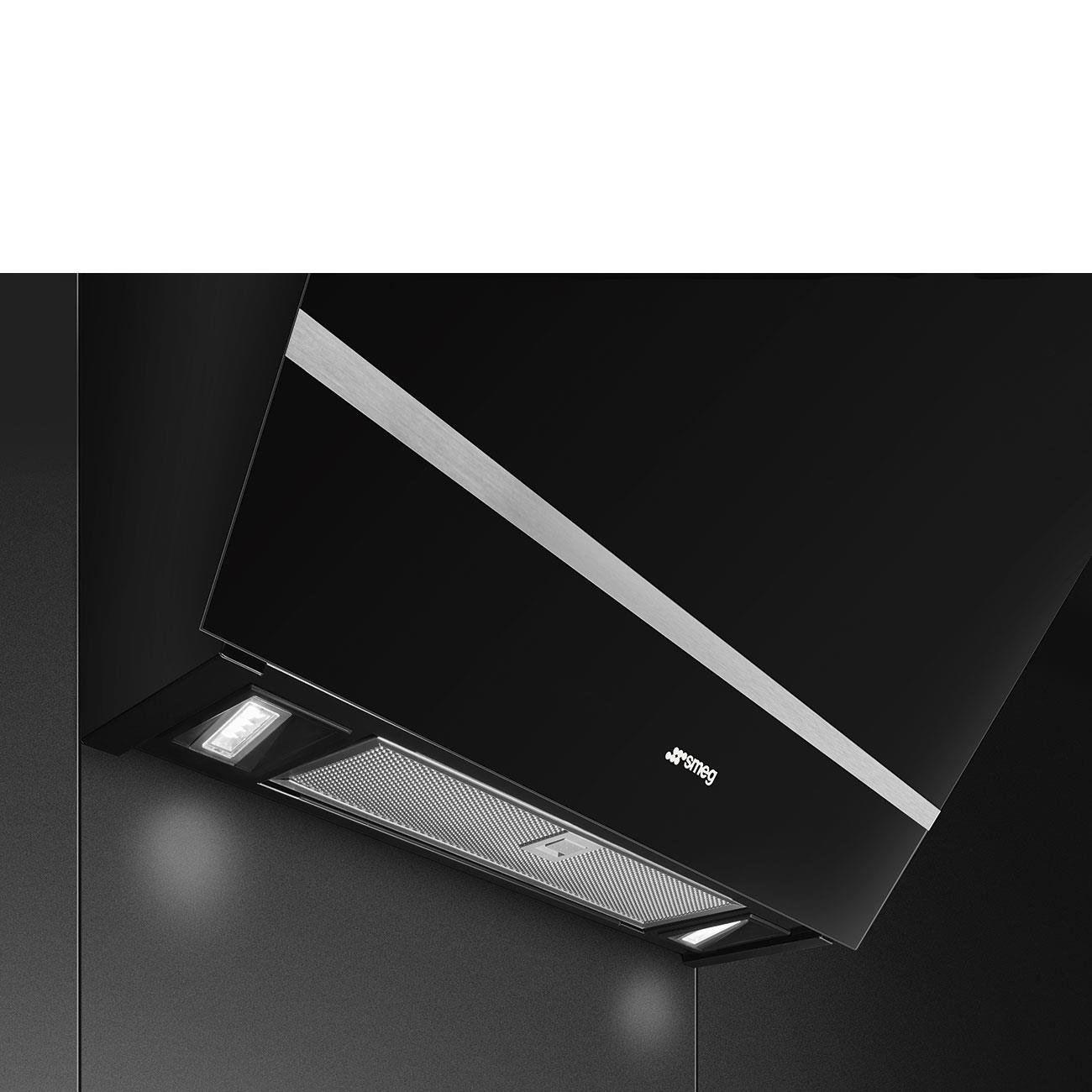 SMEG KV26N LİNEA SİYAH ANKASTRE DUVAR DAVLUMBAZI