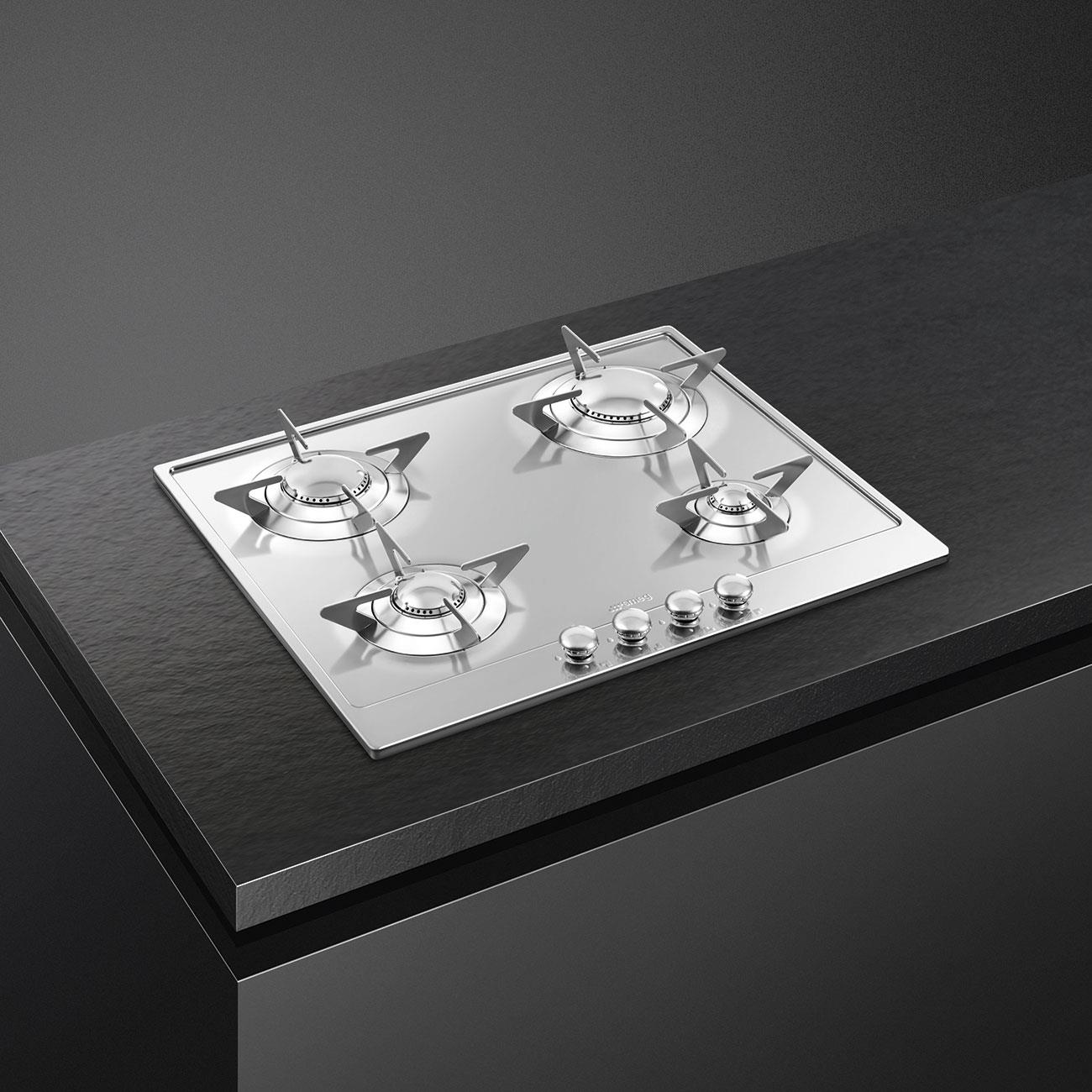 SMEG P64ES PİANO DESİGN ÇELİK GAZLI OCAK