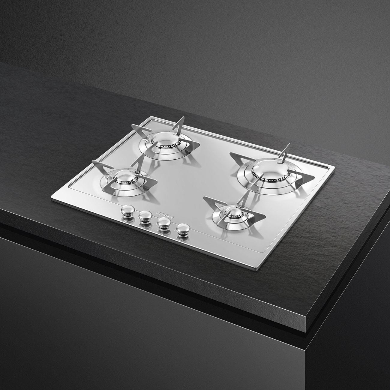 SMEG P64ES PİANO DESİGN ÇELİK GAZLI OCAK