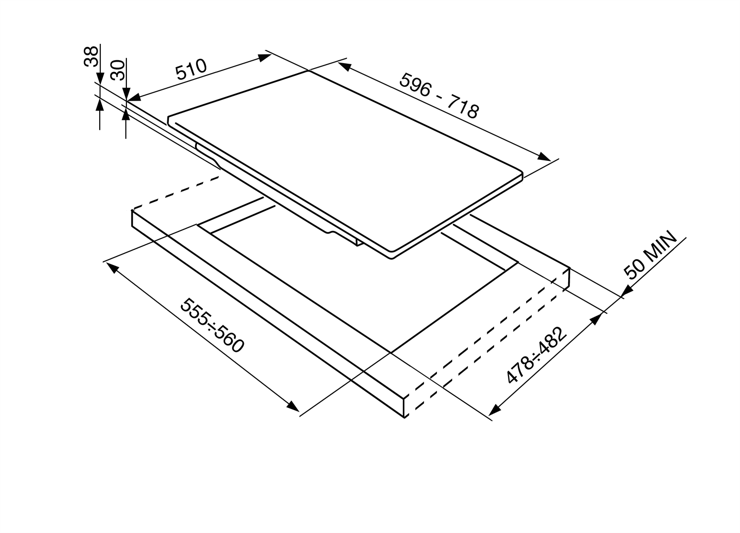 SMEG P64ES PİANO DESİGN ÇELİK GAZLI OCAK