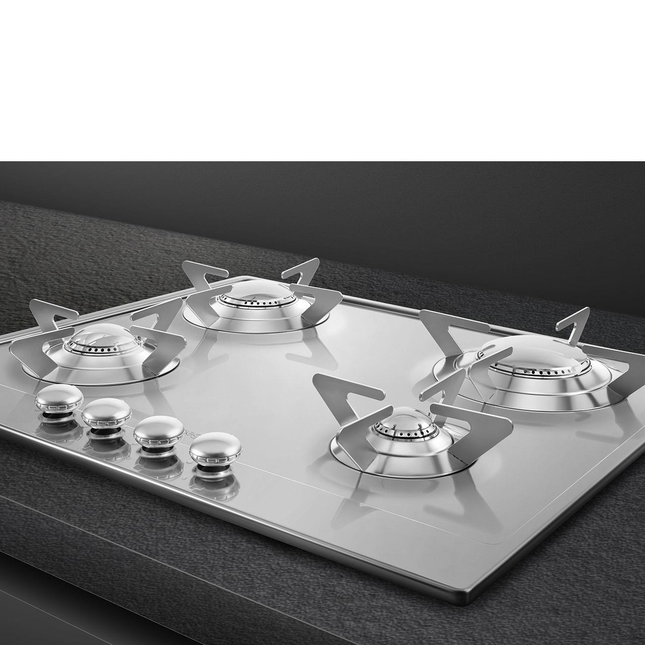 SMEG P64ES PİANO DESİGN ÇELİK GAZLI OCAK