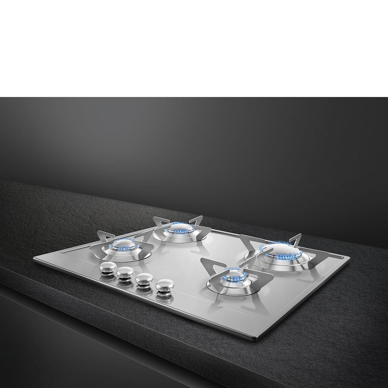 SMEG P64ES PİANO DESİGN ÇELİK GAZLI OCAK