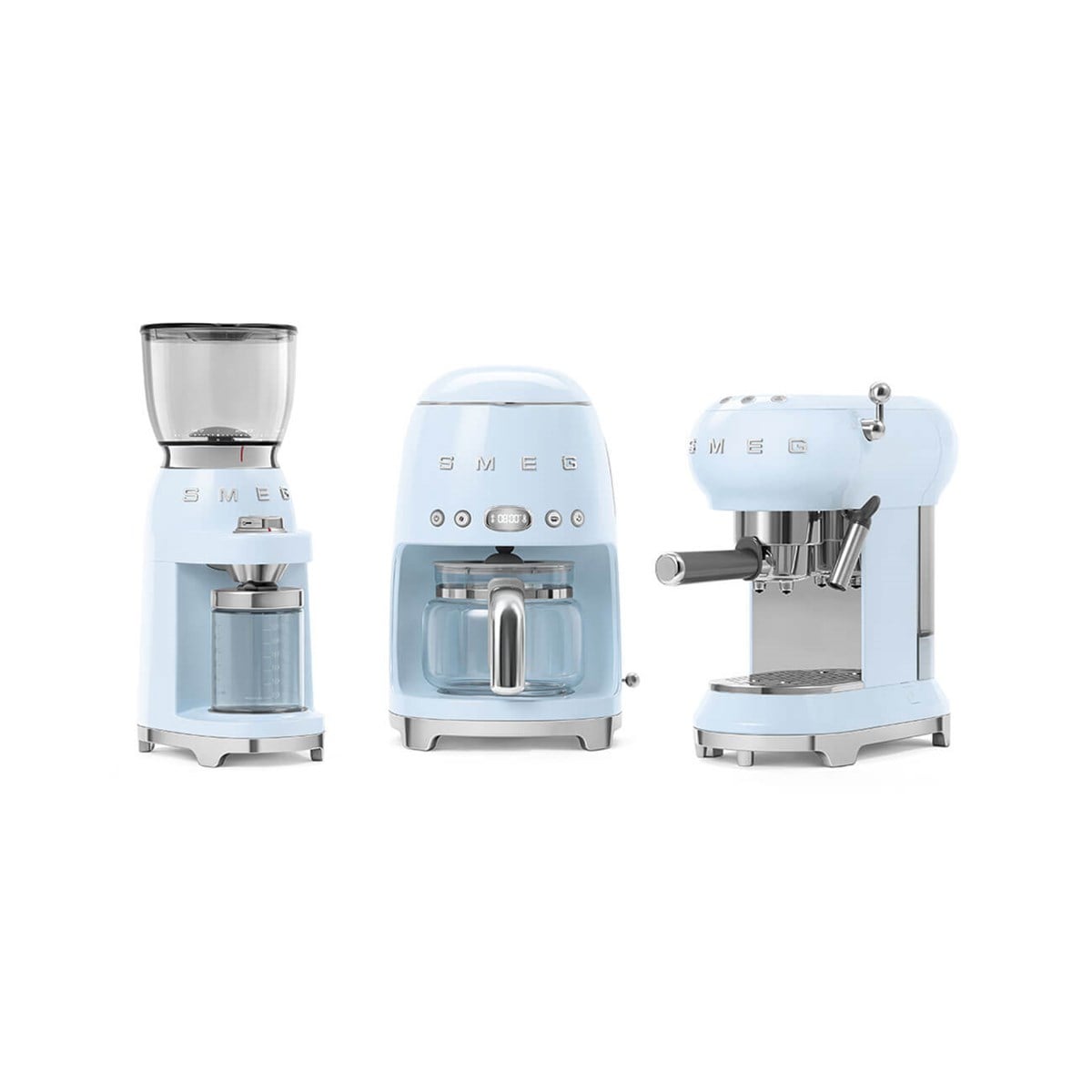 SMEG PASTEL MAVİ ESPESSO KAHVE MAKİNESİ ECF01PBEU