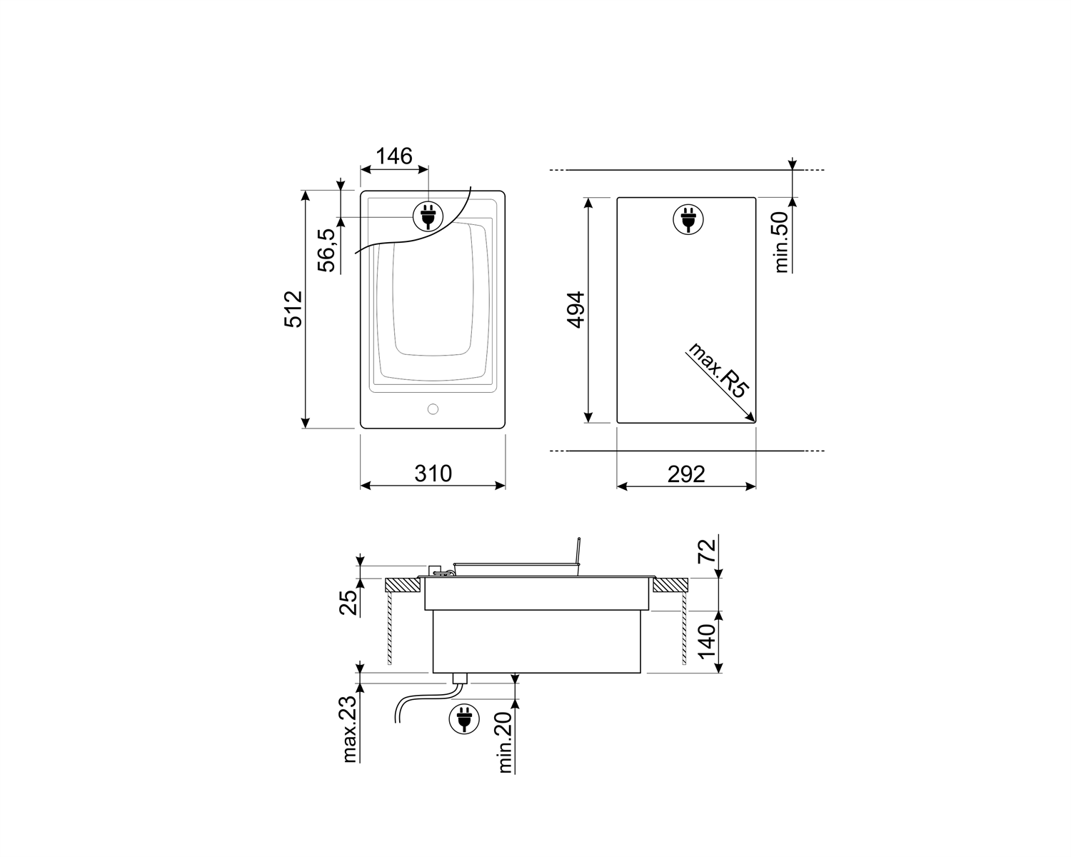 SMEG PGF30F KLASİK ÇELİK DOMİNO GAZLI OCAK