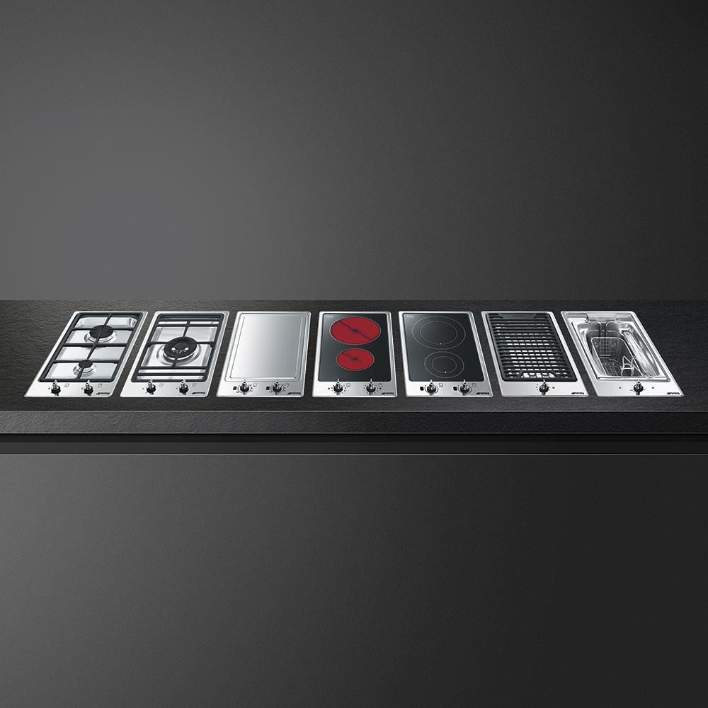 SMEG PGF32G KLASİK ÇELİK DOMİNO GAZLI OCAK