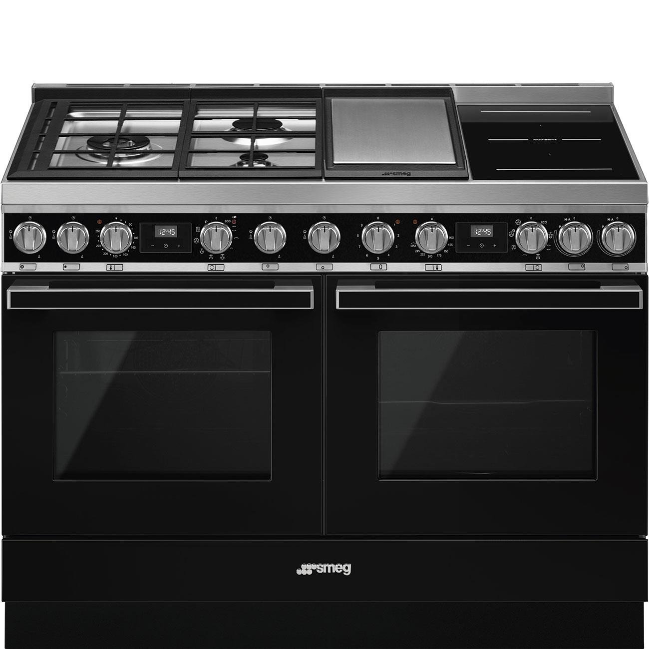 Smeg Portofino Pirolitik CPF120IGMPBL Siyah Kuzine Fırın