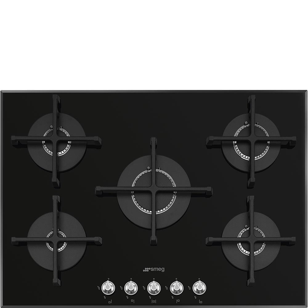 SMEG PV175N2 LİNEA SİYAH CAMLI GAZLI OCAK