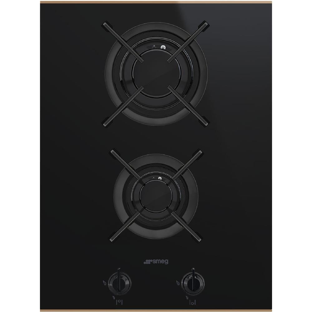 SMEG PV632CNR DOLCE STİL NOVO SİYAH CAM SERAMİK BAKIR ESTETİK GAZLI OCAK