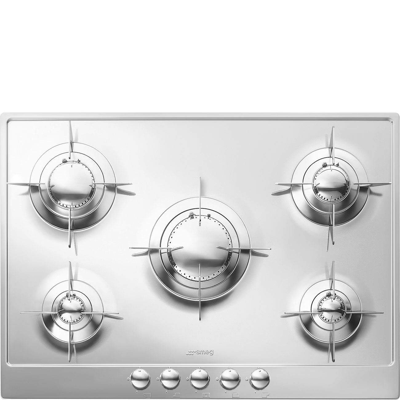 SMEG PV705ES PİANO DESİGN ÇELİK GAZLI OCAK