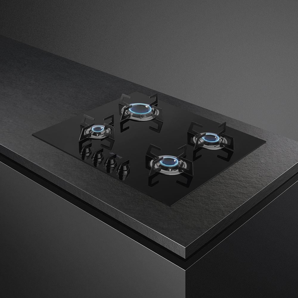 SMEG PVL664CN DOLCE STİL NOVO SİYAH GAZLI OCAK