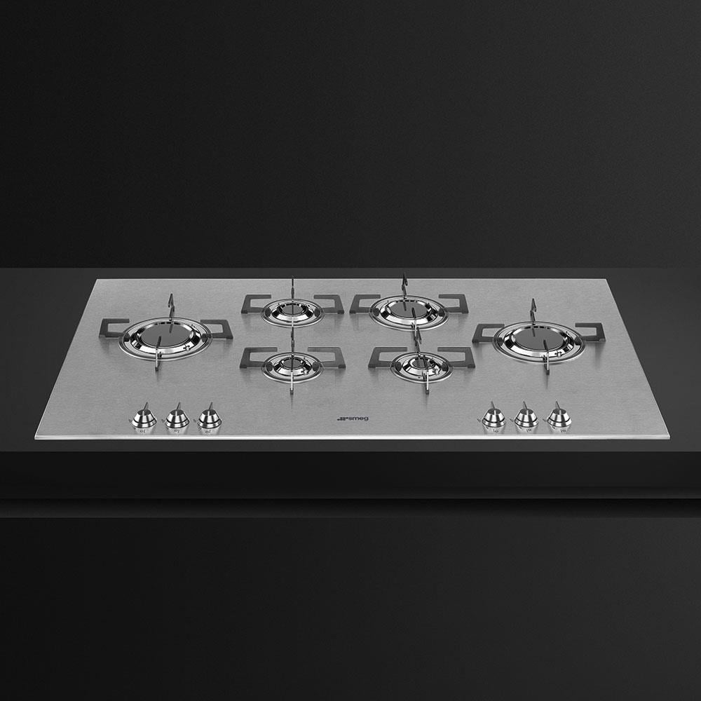 SMEG PXL6106 DOLCE STİL NOVO MAT ÇELİK GAZLI OCAK