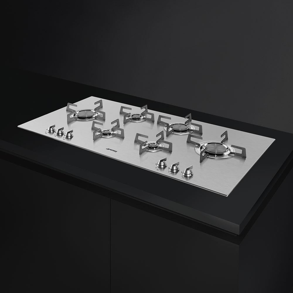 SMEG PXL6106 DOLCE STİL NOVO MAT ÇELİK GAZLI OCAK