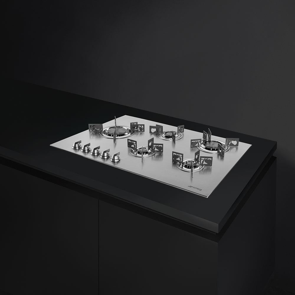 SMEG PXL675L DOLCE STİL NOVO MAT ÇELİK GAZLI OCAK