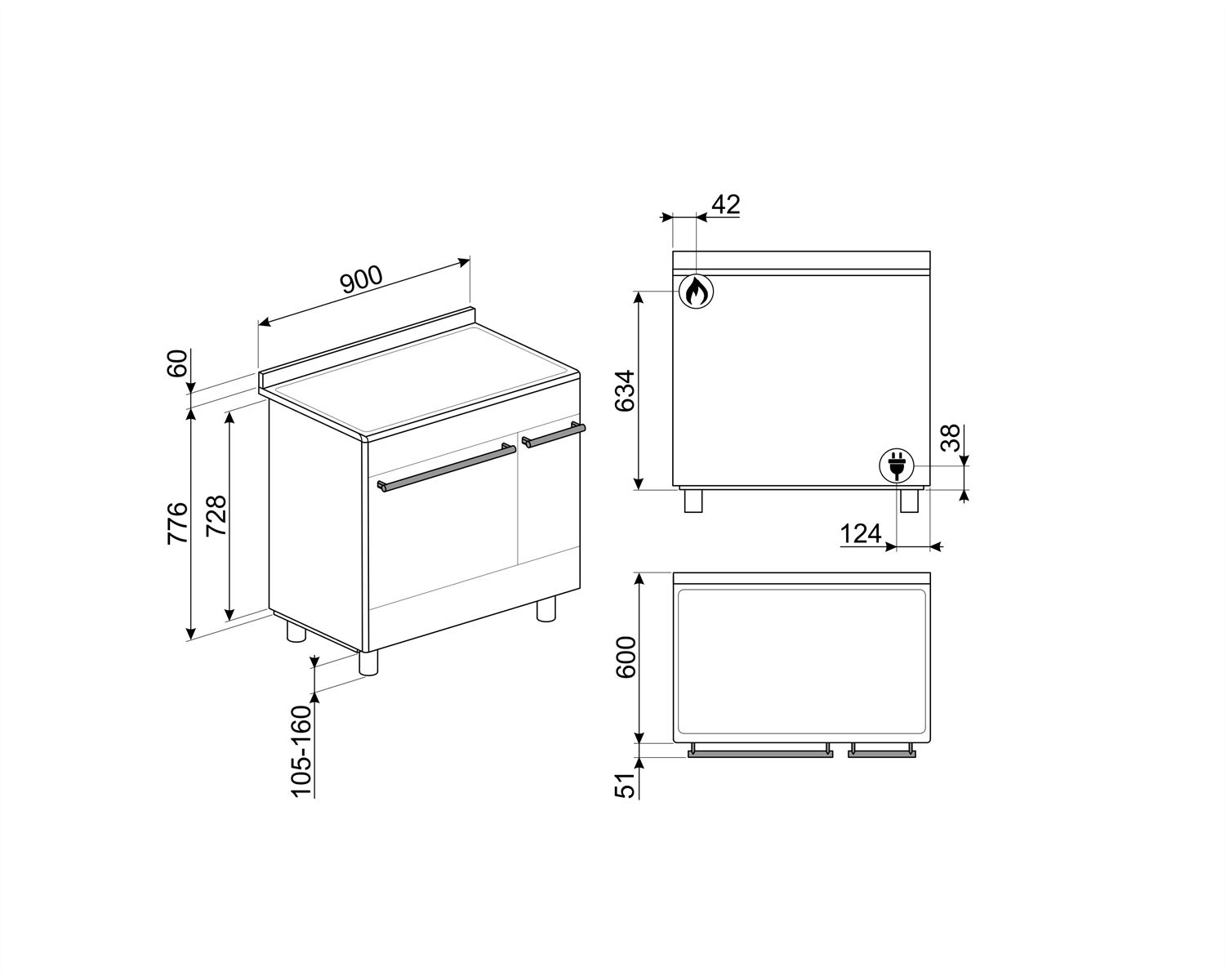 SMEG SCB92MX8 KLASİK ÇELİK KUZİNE FIRIN