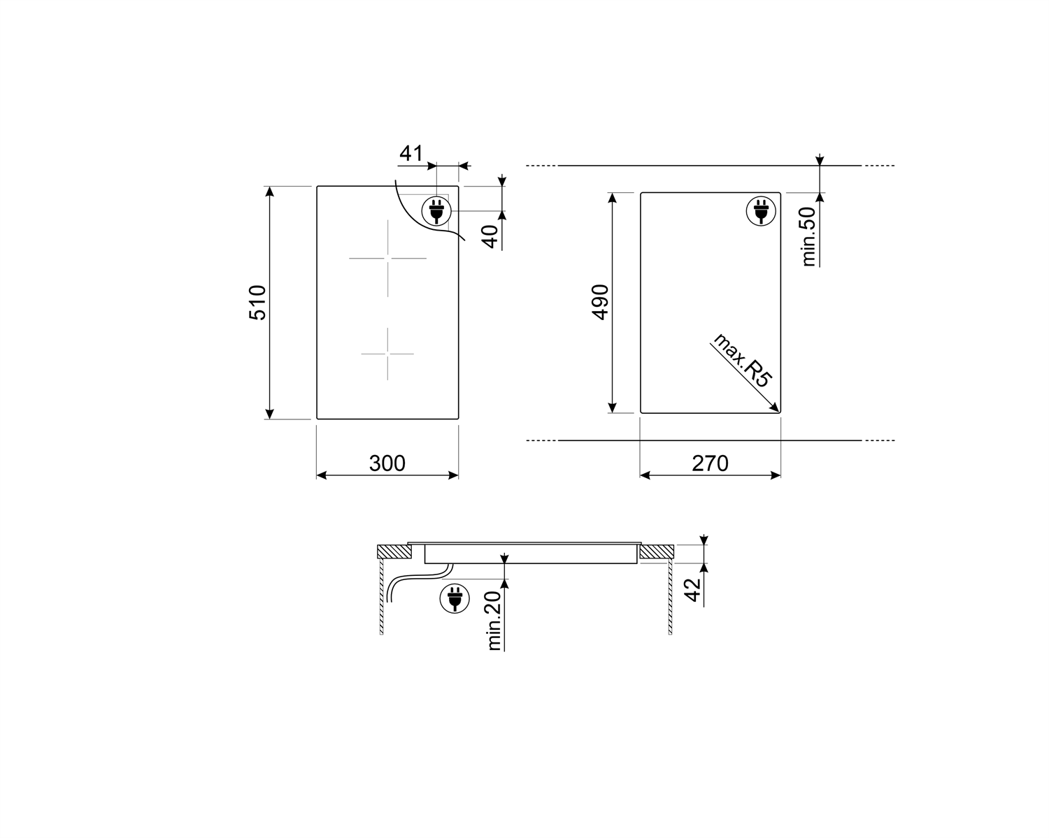 SMEG SE232TD1 LİNEA SİYAH CAM SERAMİK ANKASTRE ELEKTRİKLİ OCAK