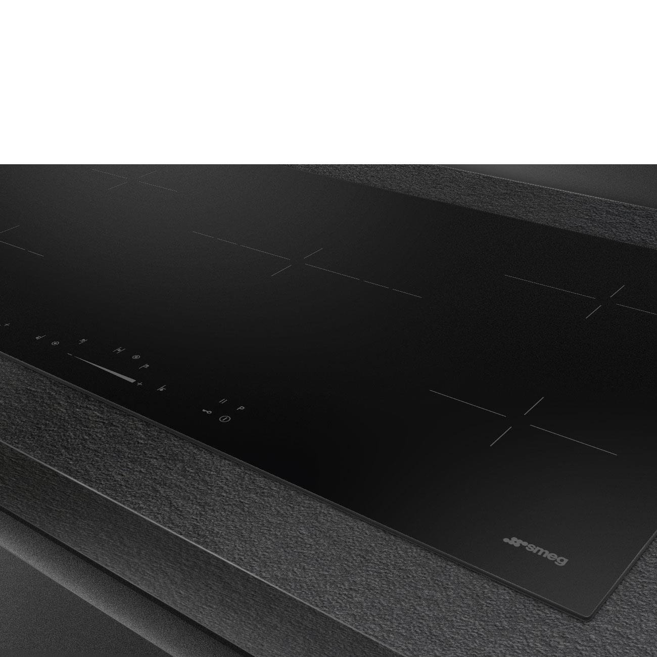 SMEG SE495ETD LİNEA SİYAH CAM SERAMİK ANKASTRE ELEKTRİKLİ OCAK