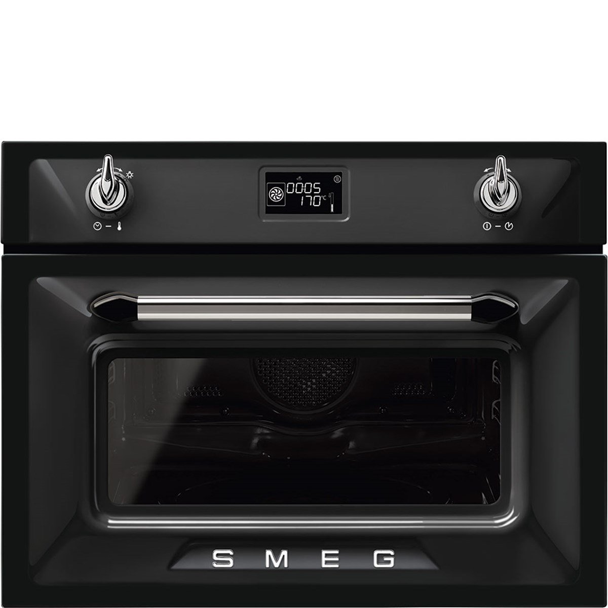 SMEG SF4920MCN VICTORIA SİYAH KOMBİ MİKRODALGA FIRIN