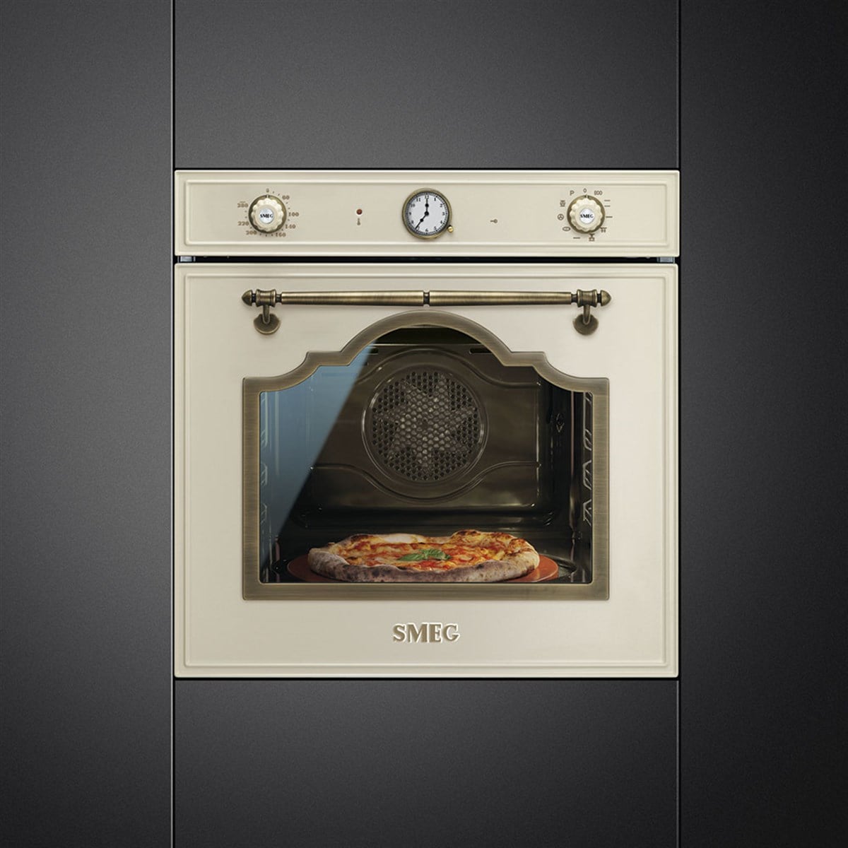 SMEG SFP750POPZ CORTINA (PİROLİTİK) - KREM  FIRIN