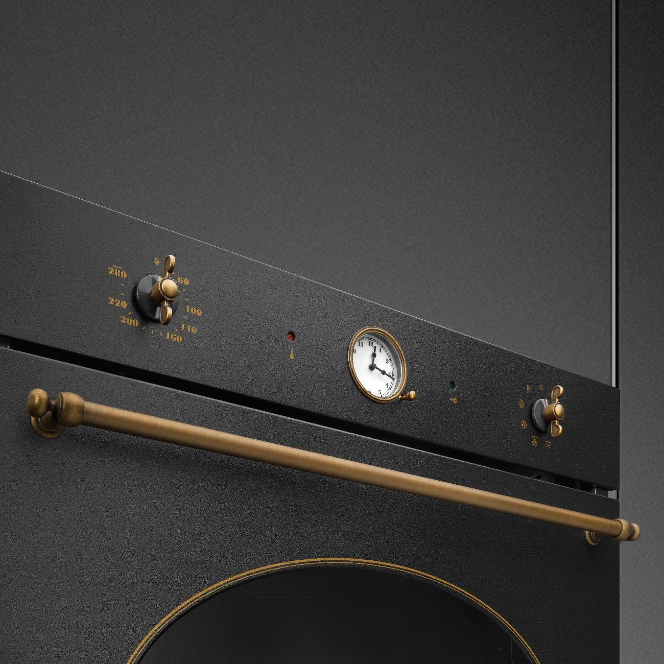 Smeg SFP805AO Colonial Pirolitik Fırın 60 cm. Antrasit Rustik