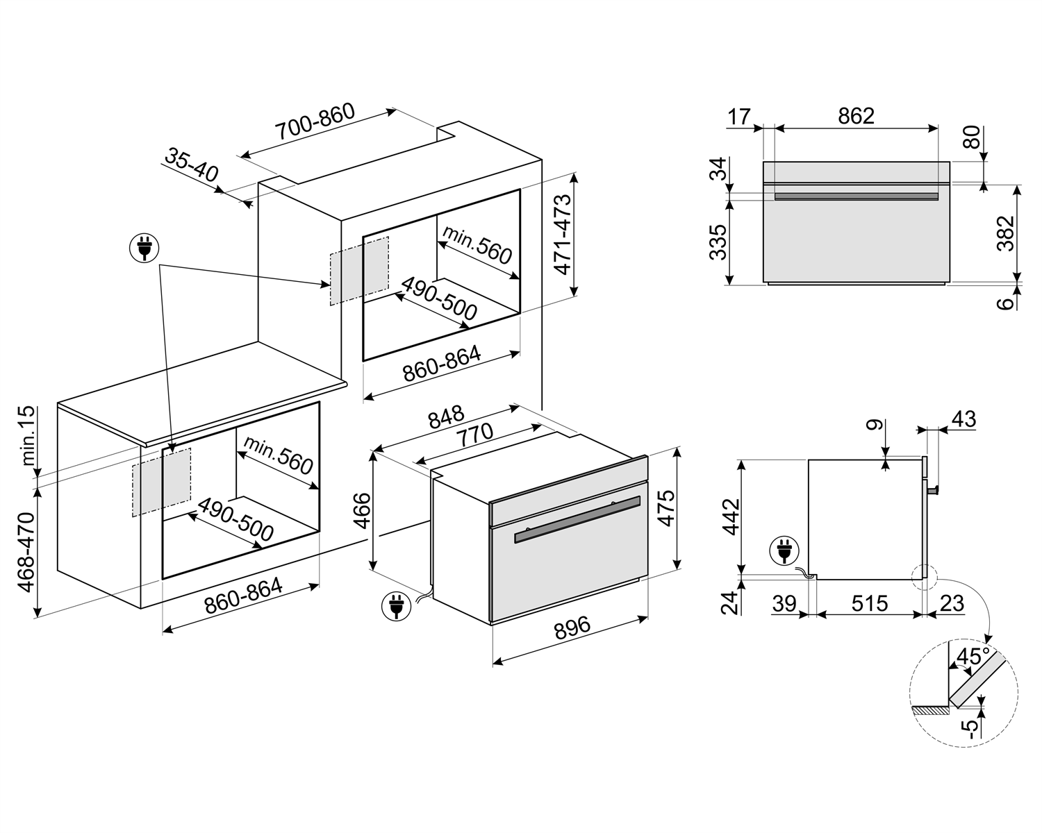 SMEG SFPR9604TNR KLASİK MAT SİYAH PİROLİTİK FIRIN