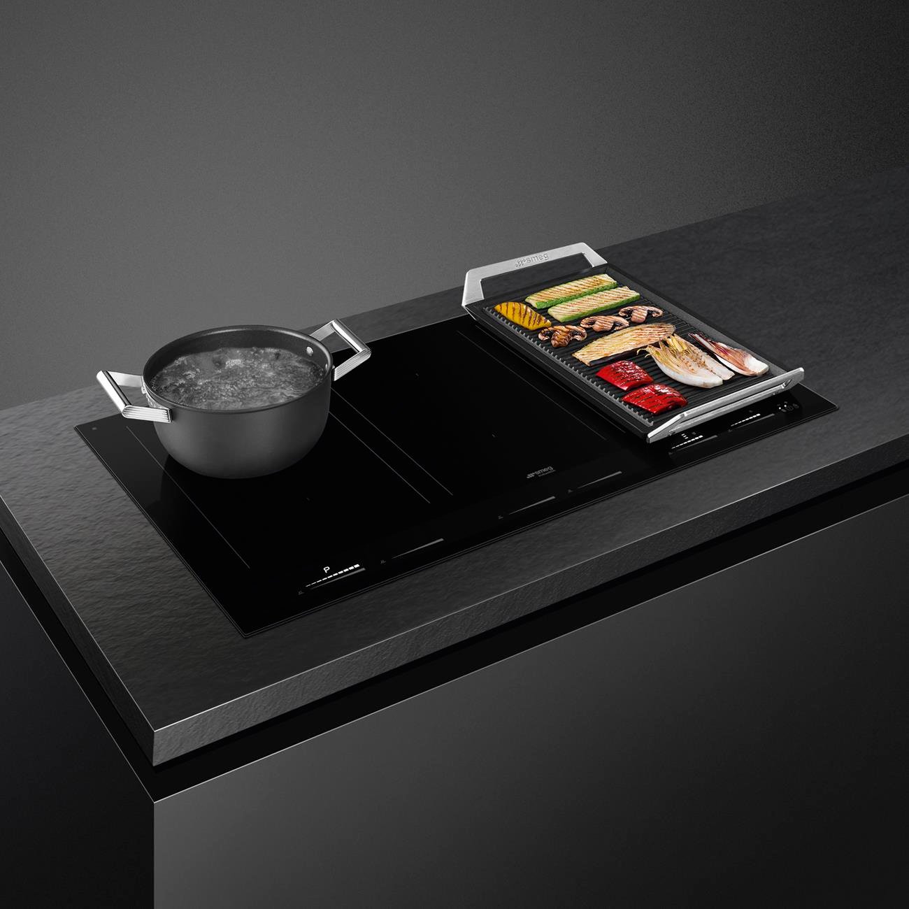 SMEG SIM1964D LİNEA SİYAH ANKASTRE İNDÜKSİYONLU OCAK