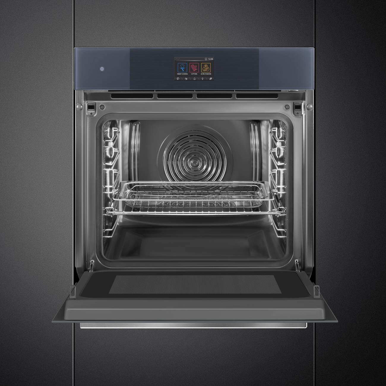 SMEG SO6104APG LİNEA NEPTUNE GREY BUHARLI VE MİKRODALGALI FIRIN