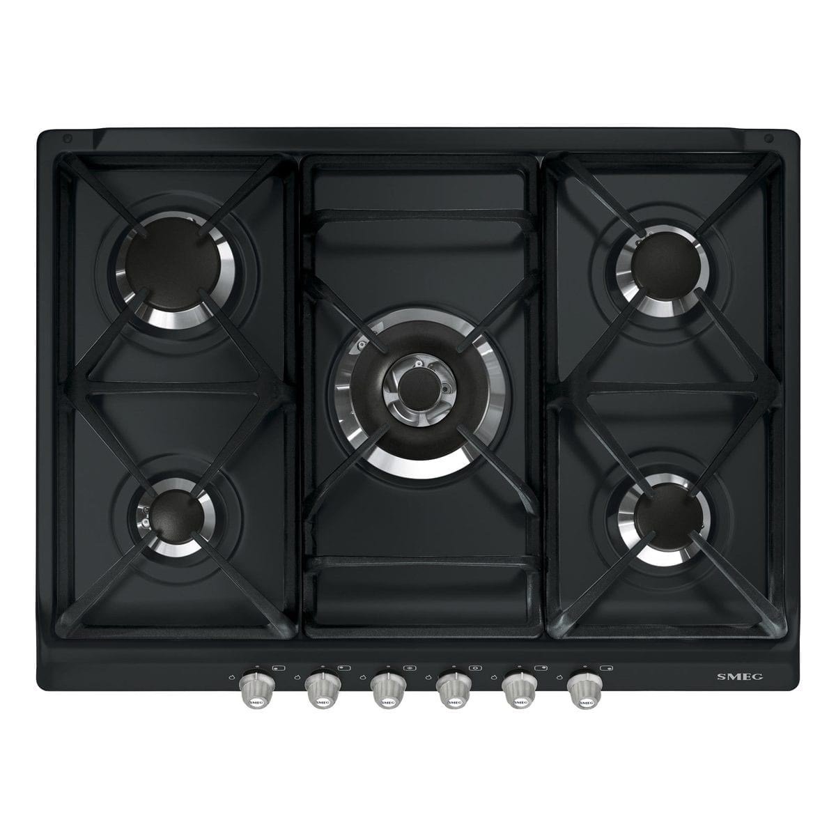 SMEG SR775AS CORTINA ANTRASİT (MAT GÜMÜŞ ESTETİK) GAZLI OCAK