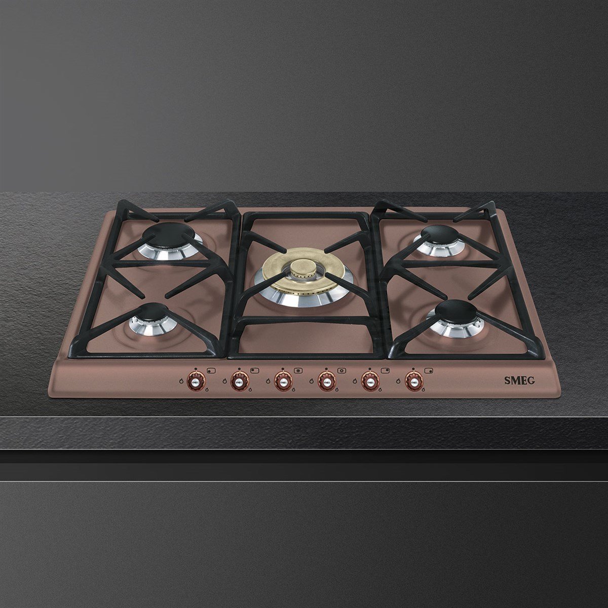 SMEG SR775RA CORTINA BAKIR (BAKIR ESTETİK) GAZLI OCAK
