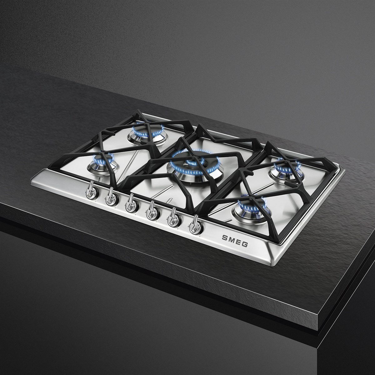 SMEG SR975XGH LİNEA VICTORIA ÇELİK GAZLI OCAK