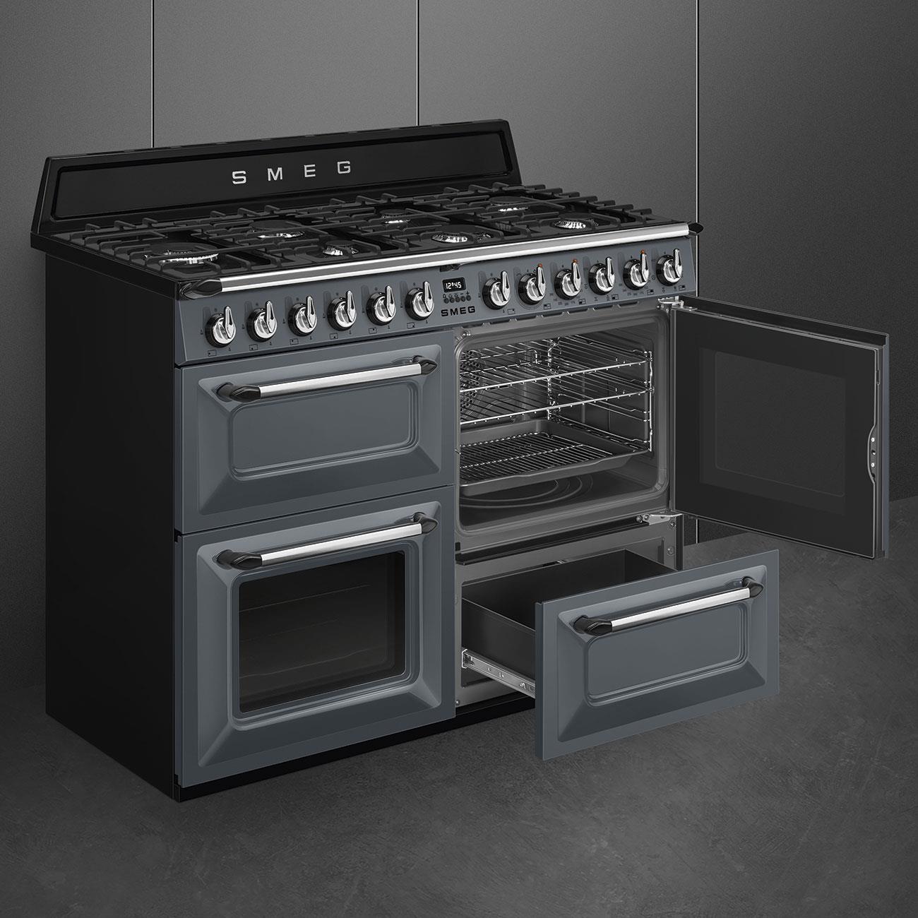 SMEG TR4110GR VİCTORİA BARUT GRİSİ KUZİNE FIRIN