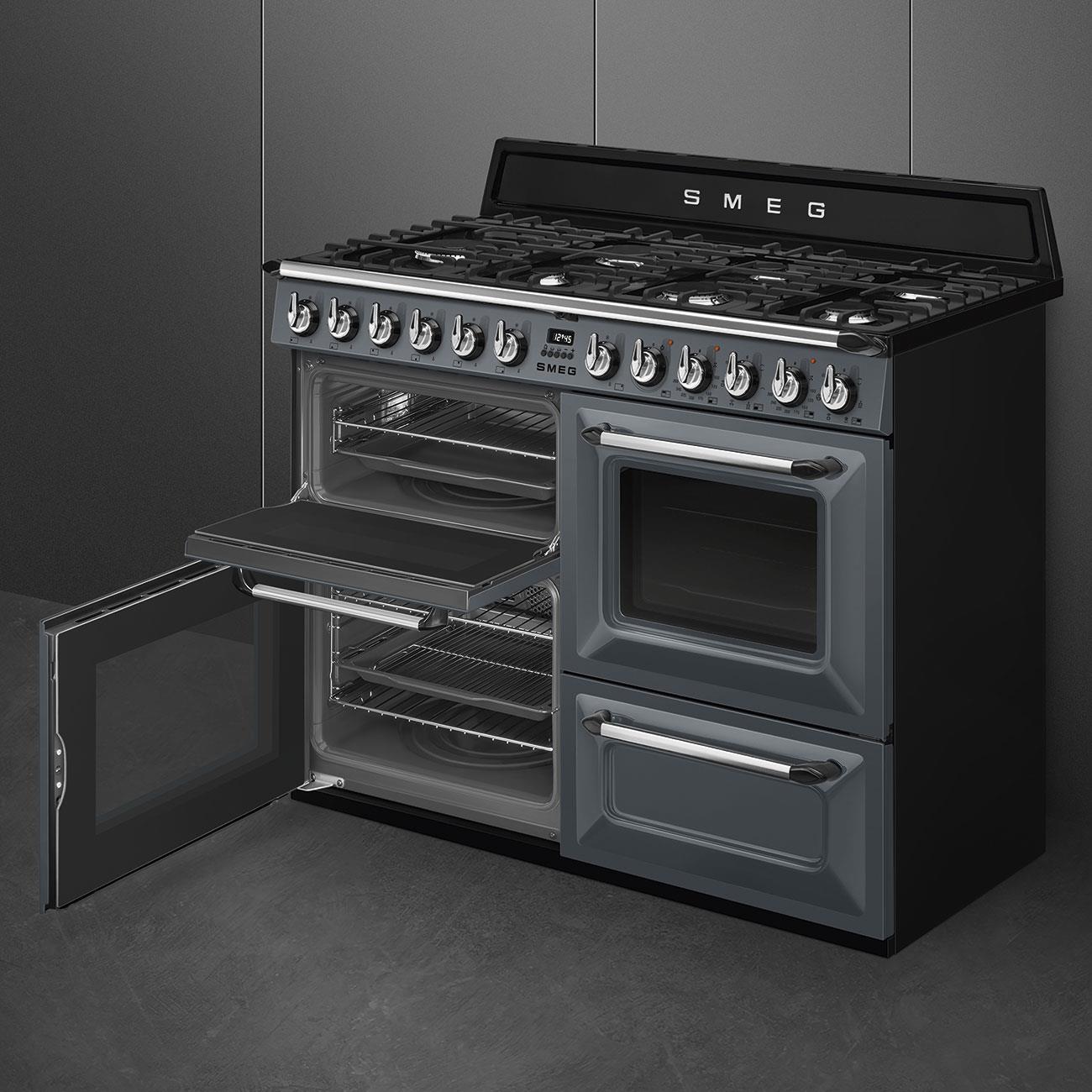 SMEG TR4110GR VİCTORİA BARUT GRİSİ KUZİNE FIRIN