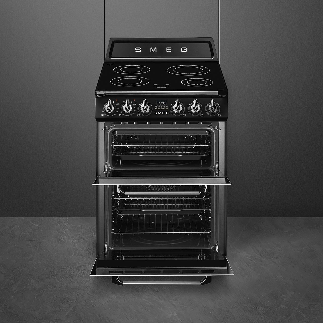 SMEG TR62IBL2 VİCTORİA SİYAH İNDÜKSİYONLU KUZİNE FIRIN