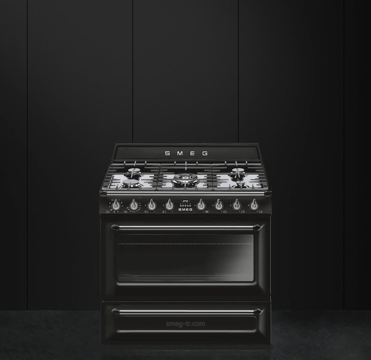 SMEG TR90BL VİCTORİA SİYAH 90 CM KUZİNE FIRIN