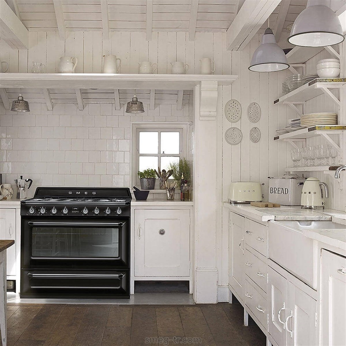 SMEG TR90BL VİCTORİA SİYAH 90 CM KUZİNE FIRIN