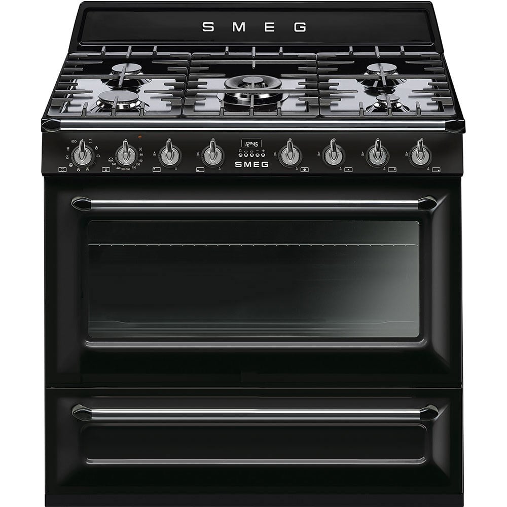 SMEG TR90BL VİCTORİA SİYAH 90 CM KUZİNE FIRIN