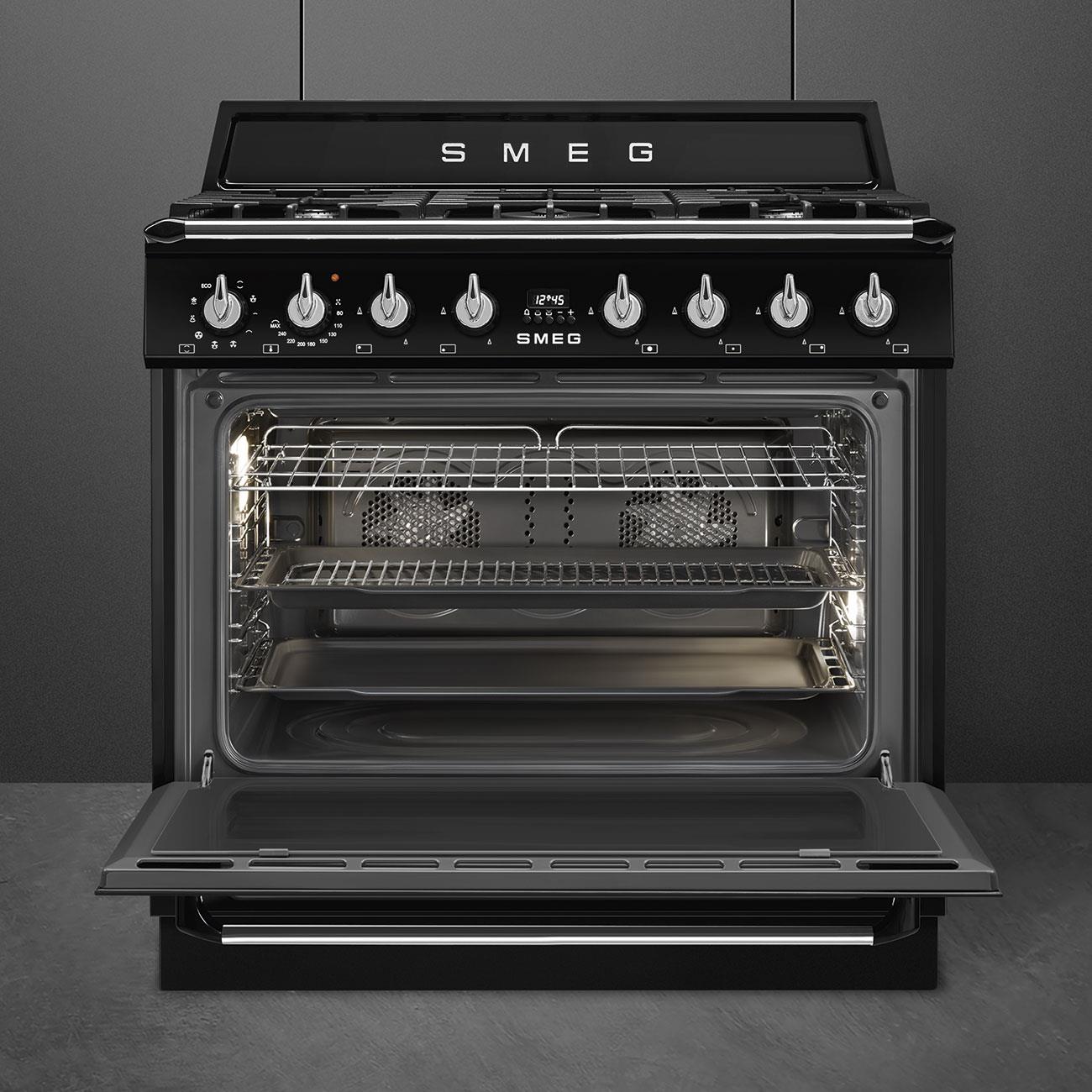 SMEG TR90GMBL VİCTORİA SİYAH KUZİNE FIRIN