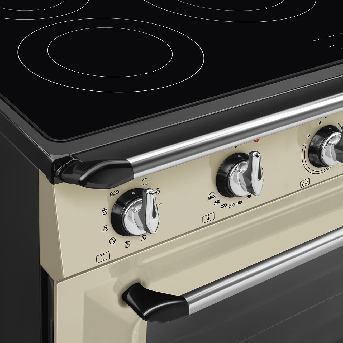 SMEG TR90IMP VİCTORİA KREM İNDÜKSİYONLU KUZİNE FIRIN