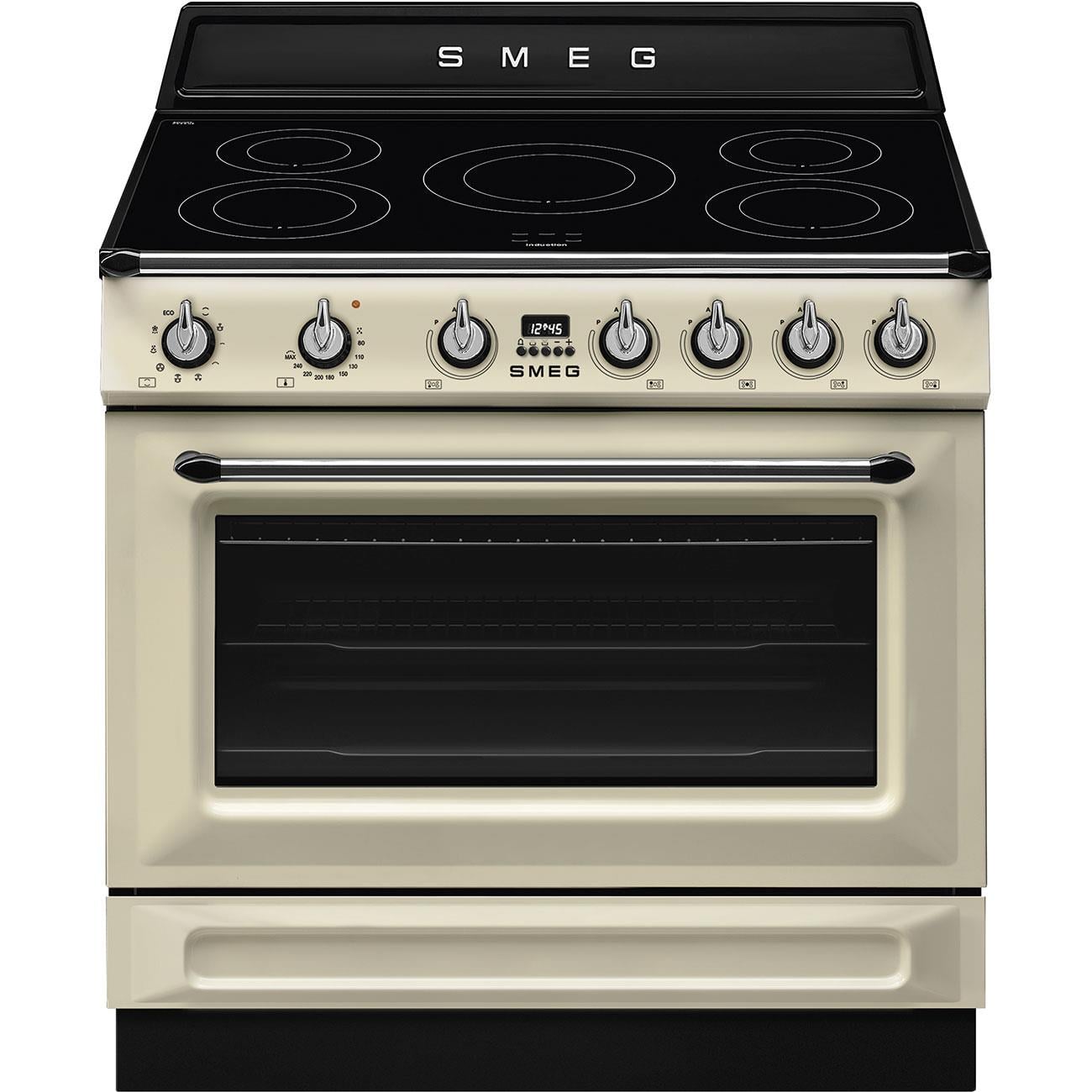 SMEG TR90IMP VİCTORİA KREM İNDÜKSİYONLU KUZİNE FIRIN