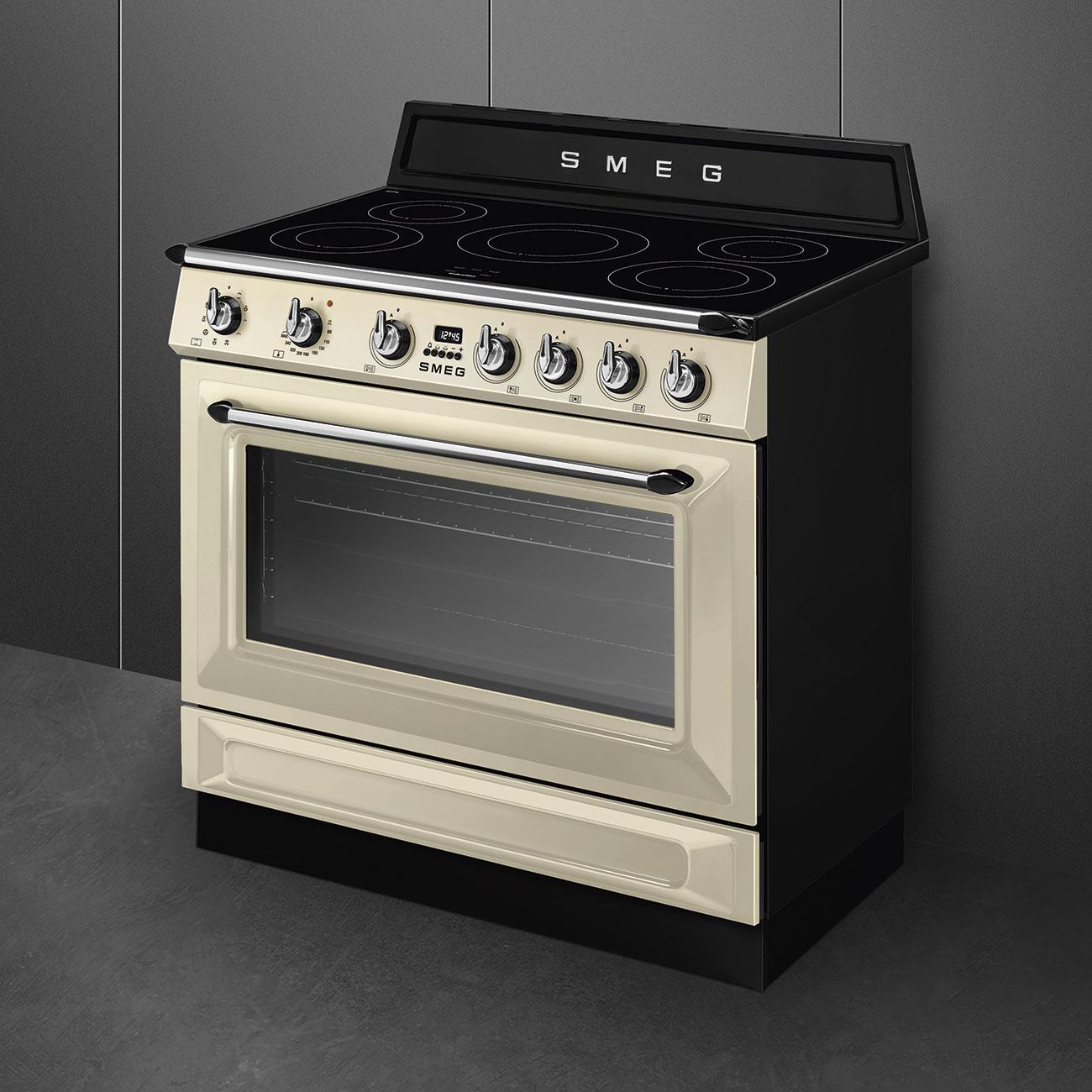 SMEG TR90IMP VİCTORİA KREM İNDÜKSİYONLU KUZİNE FIRIN