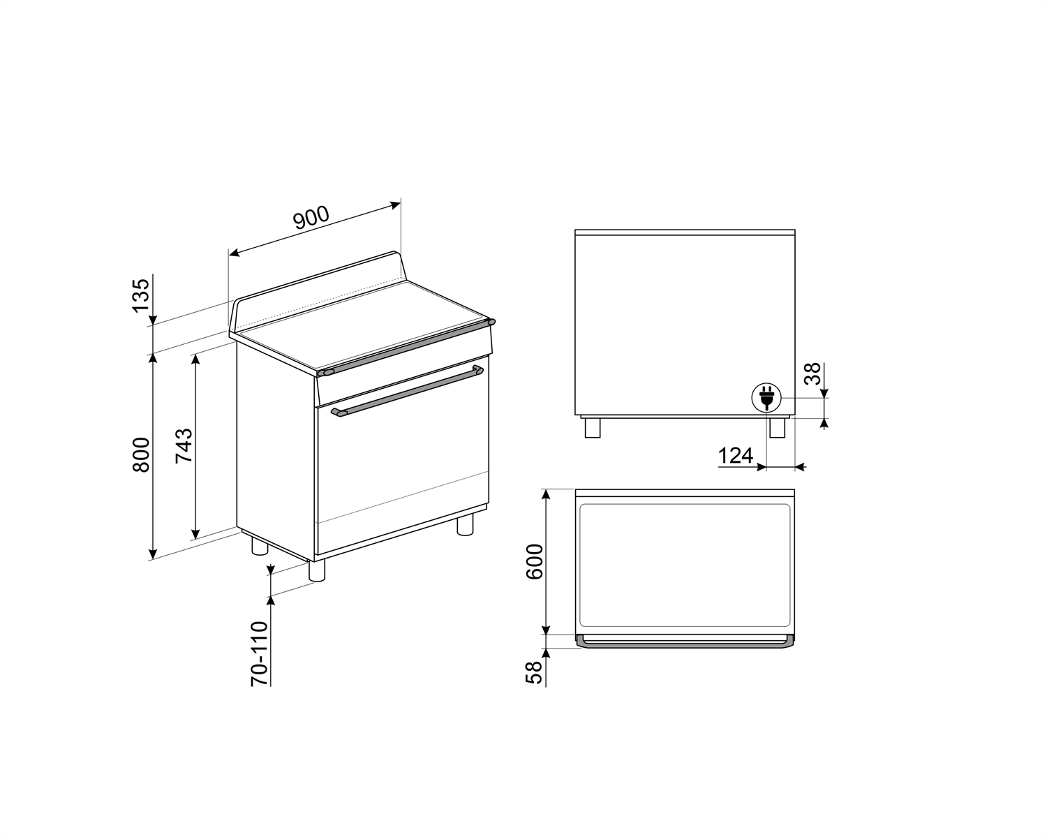 SMEG TR90IMP VİCTORİA KREM İNDÜKSİYONLU KUZİNE FIRIN