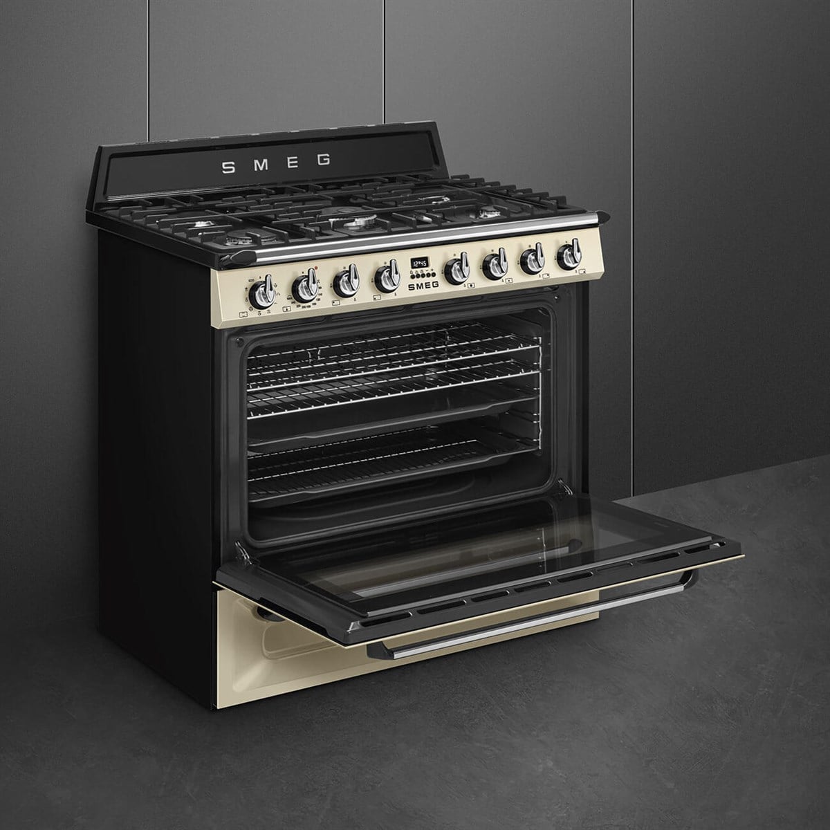 SMEG TR90P Linea Victoria KREM 90 CM KUZİNE FIRIN